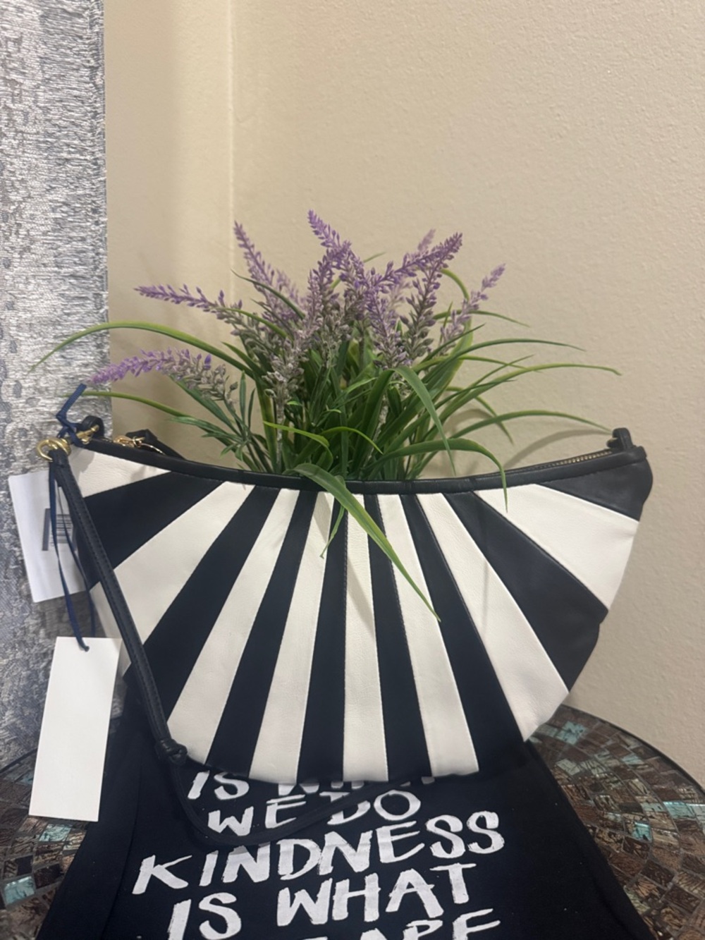 Clare  V. Lune Black and White Shoulder Bag
Clare V